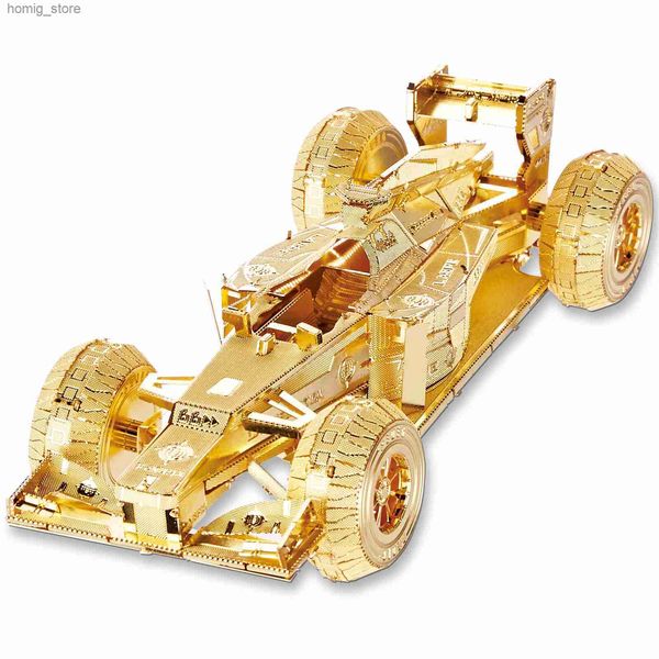 3D -Rätsel stückweise modellgebäude Kits Rennwagen 3D Metall Puzzle Montage Modell Kits Kreatives Spielzeug Y240415