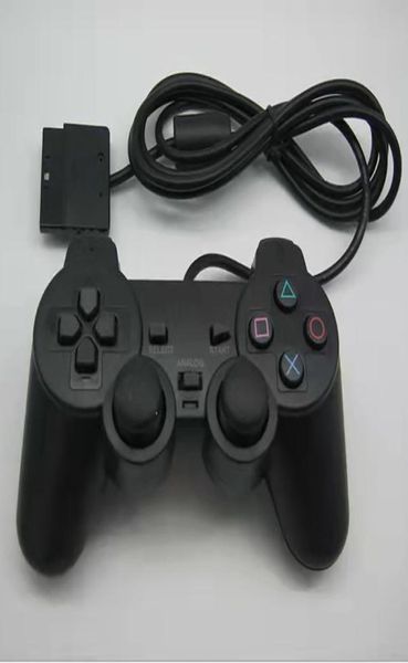 Identificador de controlador com fio para PS2 Modo de vibração Controladores de jogo de alta qualidade Joysticks Produtos aplicáveis PS2 Host Black Color7417846