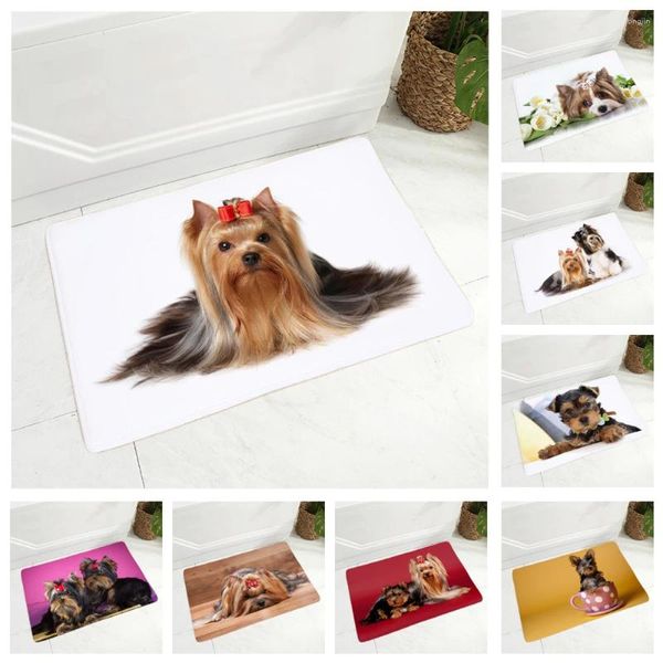 Teppiche süße Mini-Hundetürmatten-Dekor Tier Tiereboden Nicht rutscher Sachflanell Teppich für Flurküchenraum 40x60 cm Teppich
