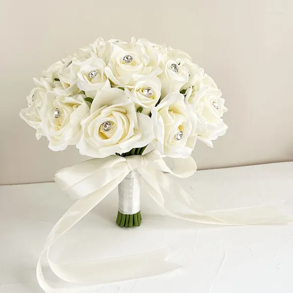 Свадебные цветы Большой невеста Букет подружки невесты розы