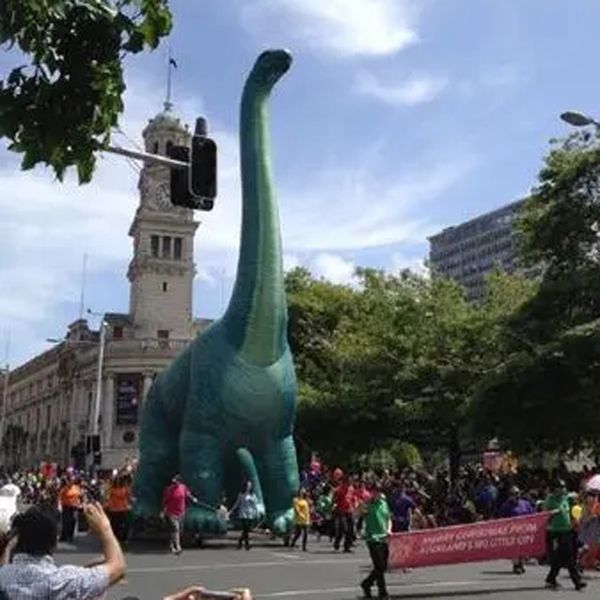 ENORME ENORME DINOSAURE BRACHIOSAURUS gonfiabile da 23 piedi per pubblicità, promozione dino, animale di draghi giganti