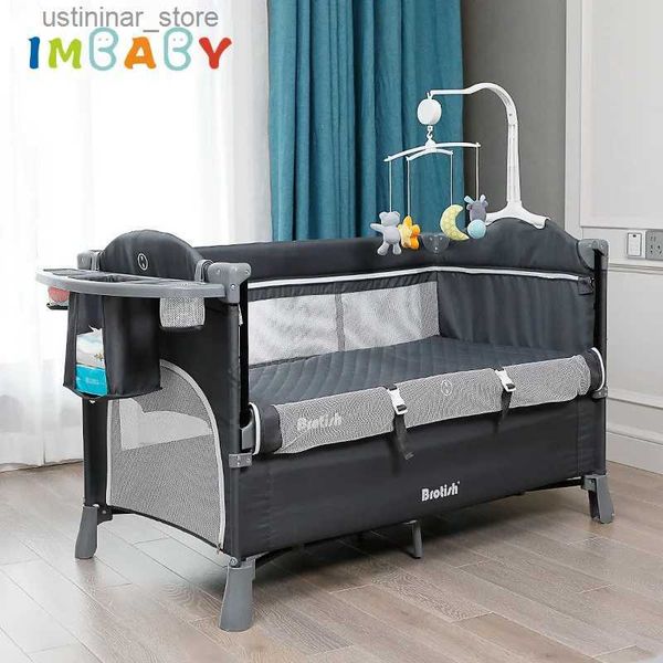 Babykrippen Imbaby Neugeborenes Babybett Multifunktionale Babykrippen falten Babybett mit Windeltisch -Kinderbett Cradle Cradle Cribs für Baby L416