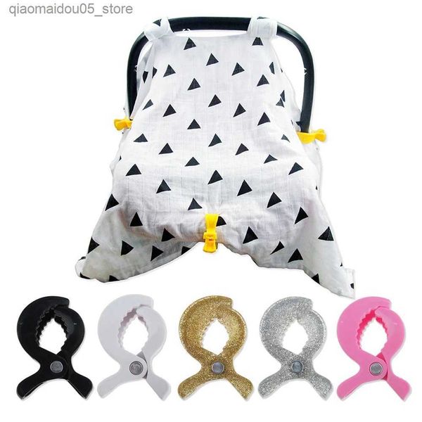 Accessori per parti di passeggini 2 pezzi/lotto di sedili per auto color bambino accessori per sedia a spinta in plastica clip giocattolo carrello panoramica per cottura gancio Mosquito coperta Q240416