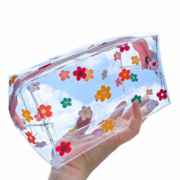 Multifuncti Cosmetic Bags niedliche wasserdichte transparente Aufbewahrungstasche PVC Reißverschluss Reisem Make -up Organizer Clear Hülle Toilettenbeutel 653a##