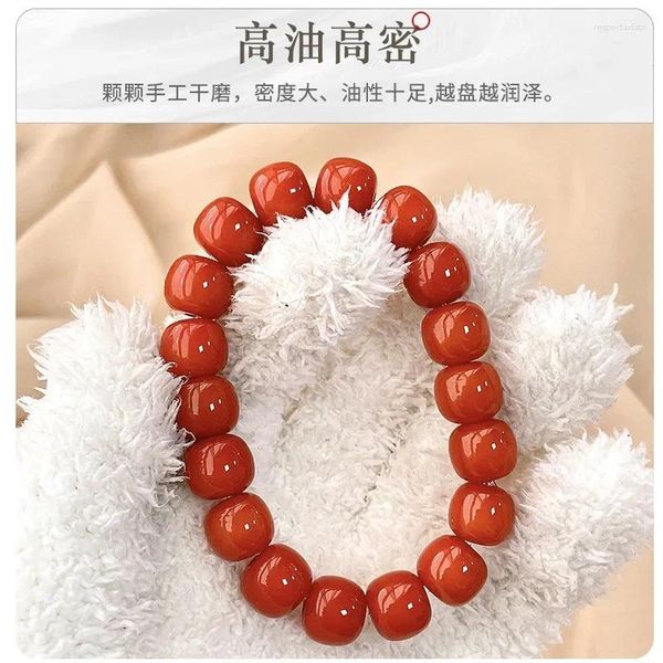 Strand Natural Bodhi Root Rouge Red Hand Holiday Holida de casamento Good Luck Design original Fabricantes de atacado artesanal de arremesso