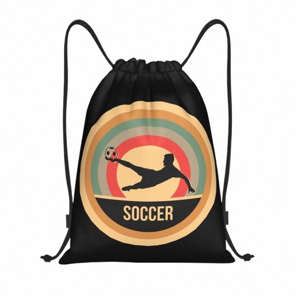 Presente de futebol vintage para jogadores de futebol sacos de cordão de ginástica homens homens esportes dobráveis ginástica sackpack backpacks 648r#