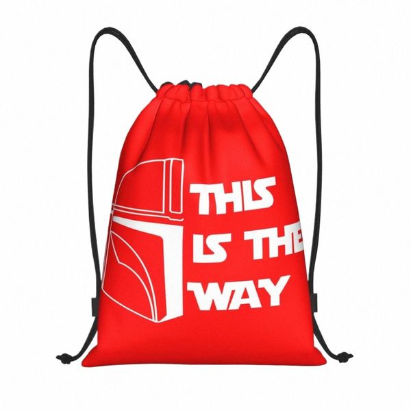 programa de TV Drawstring Bag Men Women Women Dobrable Sports Gym Sackpack Esta é a maneira como as mochilas de armazenamento de lojas 65LG#