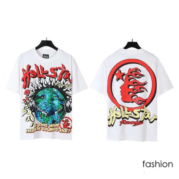 T-Shirt Hellstar Designer Männer Polo Frauen Sommerhemden atmungsaktives T-Shirt hochwertige Mode T-Shirt Streetwear Print Hip Hop Wear 9609