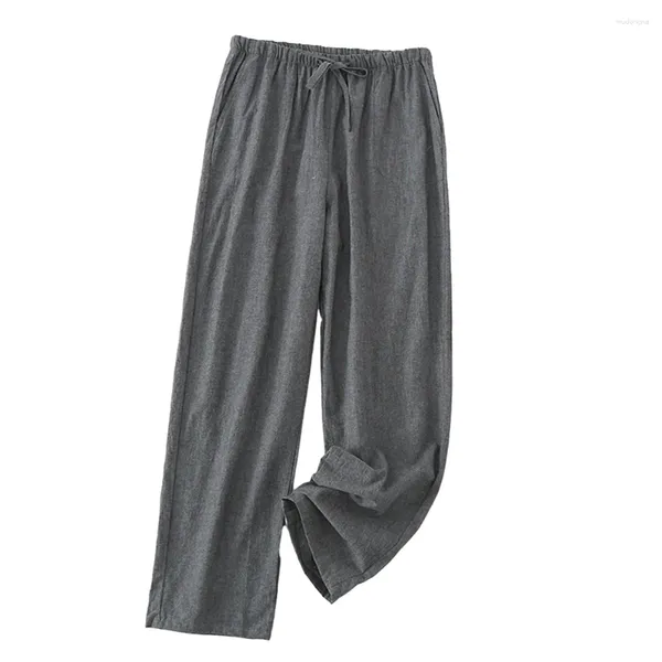 Menas de dormir BRAMD Bramd confortável academia de outono esporte de calças longas pijamas 1pcs drape m-2xl poliéster de cor sólida fêmea fêmea feminina