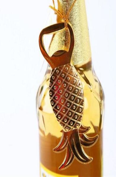 100pcslot Gold Tropical Aneapple Bottle Appler Beach Bridal Wedding Favors Souvenir Dize Party Party1273702