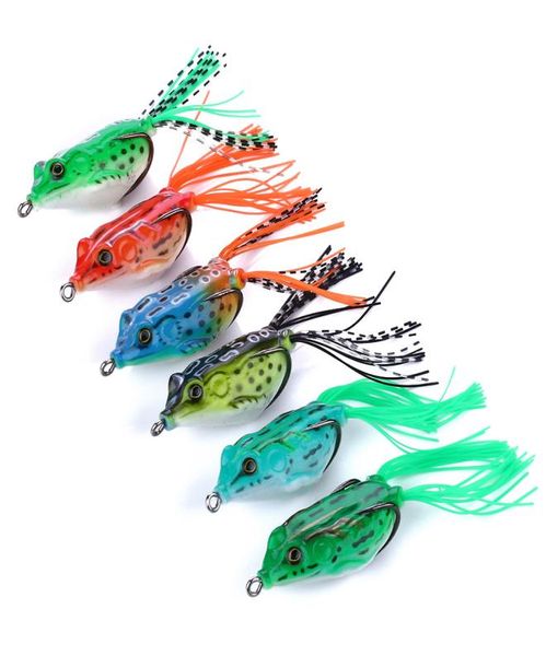 Le rane morbide a vita fapelati silicone esca da pesca a terra crankbait 55 cm 13g di pesca rana Lure2058790