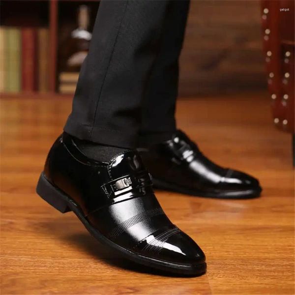 Scarpe eleganti con naso tagliente tacchi marroni sneaker per eleganti sport zapato