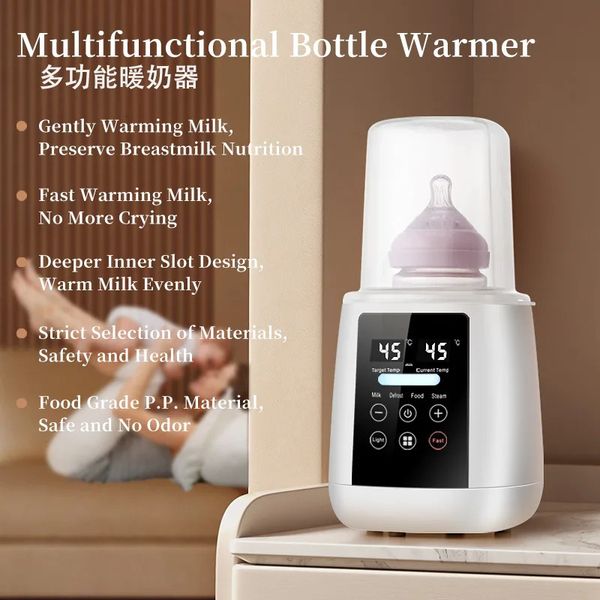 Детская бутылка теплый стерилизатор 6-в-1-мультифунцию грудью молоко теплее точное контроль температуры нагреватель бутылок 240409