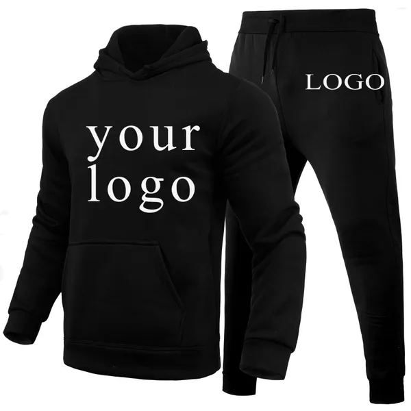 Herren -Trailsuiten Ihr eigenes Design -Marken -Logo/Bild personalisierte Gewohnheiten überall, Frauen DIY Hoodies und Hosen Set Mode