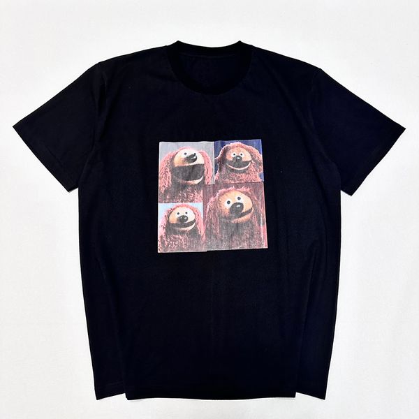 24SS Summer USA Doll Print zylindrisch Tee Mode Herren Kurzarm Skateboard T -Shirt Frauen Kleidung Casual Cotton T -Shirts 0416