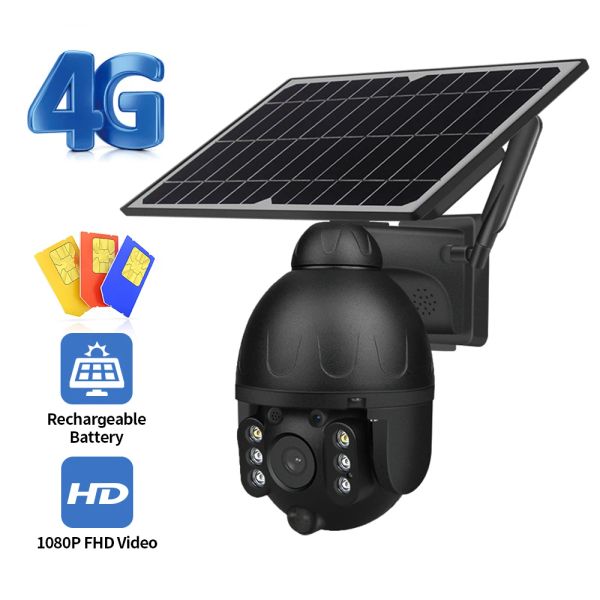 System Inqmega Outdoor Solar Camera 4G SIM / Wi -Fi Беспроводная безопасность Снижение солнечной кулачковой батареи видеонаблюдение с помощью видеонаблюдения Smart Monitor