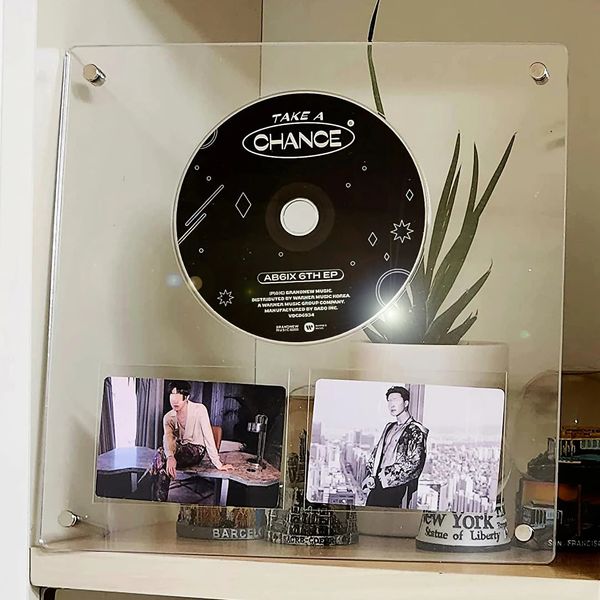 Акриловая PO рама магнитная рама картинки Kpop Idol Holder CD альбом каркас дисплей стенд настольный декор 240416