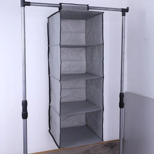 6/10 Camadas penduradas para o armário do armário de armário de guarda -roupa Roupas de porta de armazenamento de armazenamento Sapatos de bolso pendurado Organizador do armário