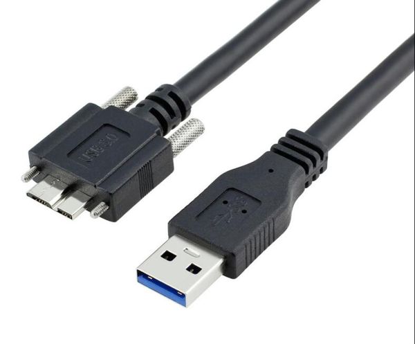 100 cm USB 30 A Kabel männlich zu USB 30 MICRO B MAMEN mit Montagemittelschrauben für Festplatten -Mobiltelefon8799718
