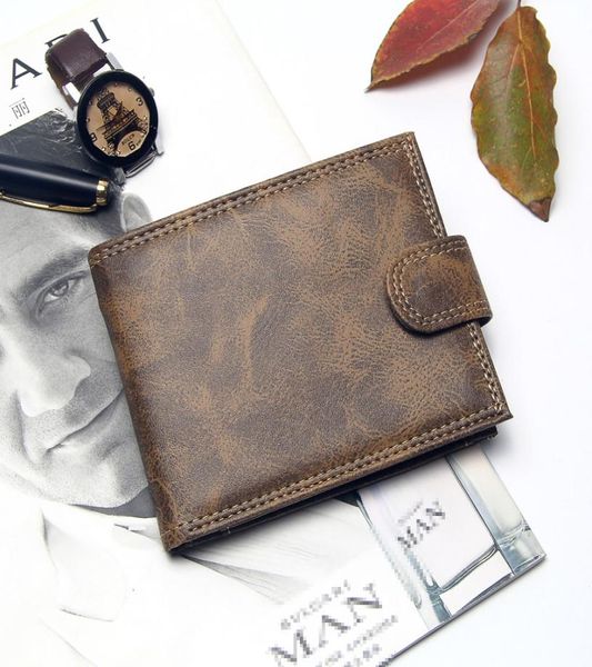 Luxus -Designer Herren Brieftasche Leder PU BIFOLD Kurzwolkeren Männer Hasp Vintage Männliche Geldbörse Münzpoppe Multifunktionale Karten Brieftetsd8080740