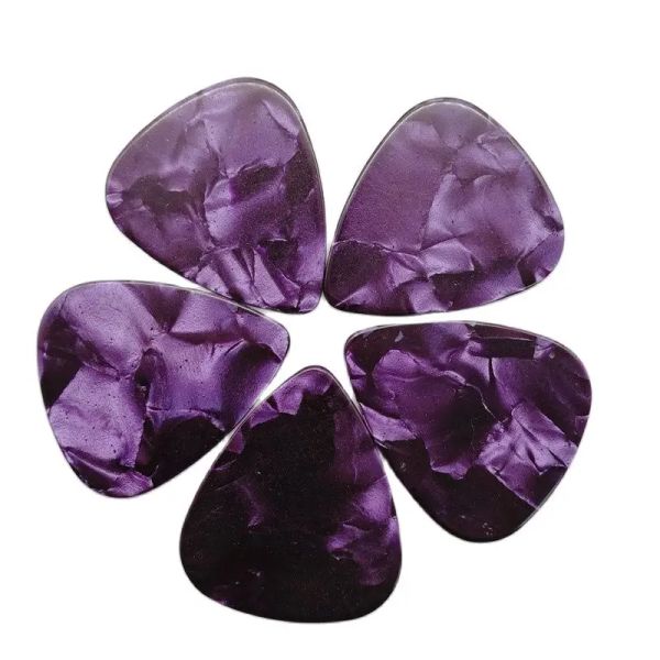 Gitarre meistverkaufte 100pcs/Los leer Pearloid Purple Gitarre Picks Purple Pearl Color Gitarre Plectrum