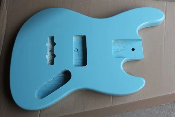 Kabel Fabrik Großhandel Sky Blue Color 4/5 Saiten Elektrische Bassgitarrenkörper Angebot angepasst