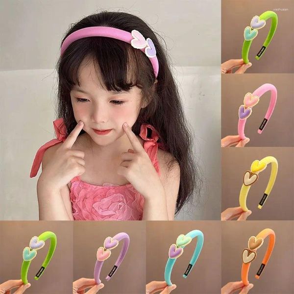 Accessori per capelli Candy Color Children A Love Hear Chiesa per capelli Colorful Fresh Band Corean Head Bandy Daily