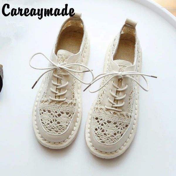 Scarpe casual Careayymade ART MESH MESH MESH traspirante sola morbida trasparente comoda pizzo bassa fatta a mano su sandali femminili