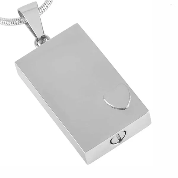 Anhänger Halsketten rechteckig geformte Urne Asche für Cremation Memorial Schmuck Andenken Trendy Locket Halskette Personalisiert