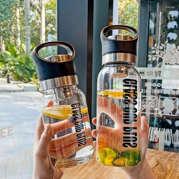 Wasserflaschen 2 -l -Glasflasche mit Gurt Sport Außenreisen tragbare leckere Tee Infuser Wasserbottle