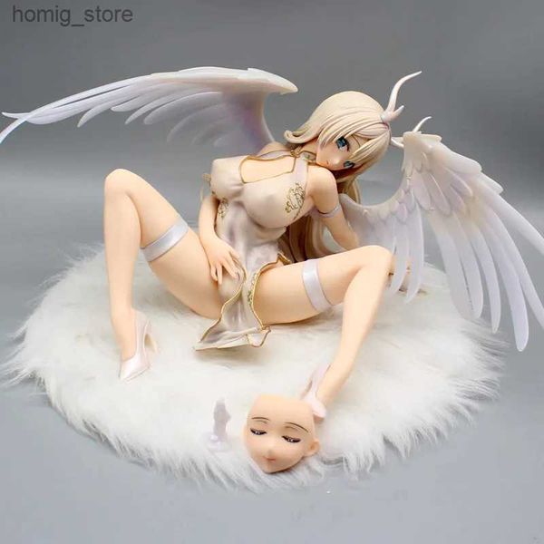 Action Toy Figures 19CM Anime Figma Partylook White Angel 1/4 Sexy Girl Pvc Action Figures Hentai Collezione Modello Bambola Toys Ornament di compleanno Y240415