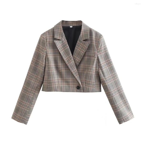 Office di chic da donna per donne Blazer Short Blazer per donne Eleganti cappotti eleganti 2024 Blazer sottile a maniche lunghe