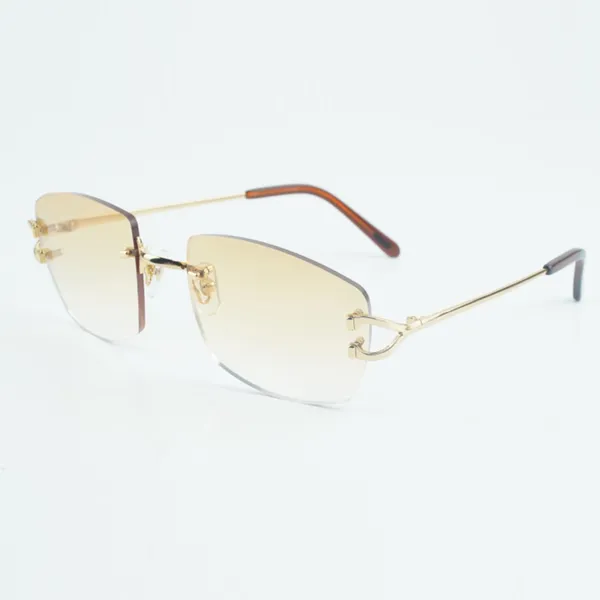 Neue Metallkrallen-Sonnenbrille 3524034 mit 60 mm Objektiven und Metallarmen, 3,0 mm dick, Größe 60-18-135 mm