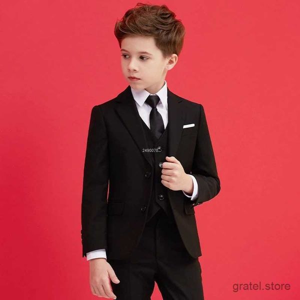 Abiti per ragazzi neri 007 abiti da sposa per bambini blazer formale abbigliamento da gentiluomo per bambini diploma di laurea in costume da coro.