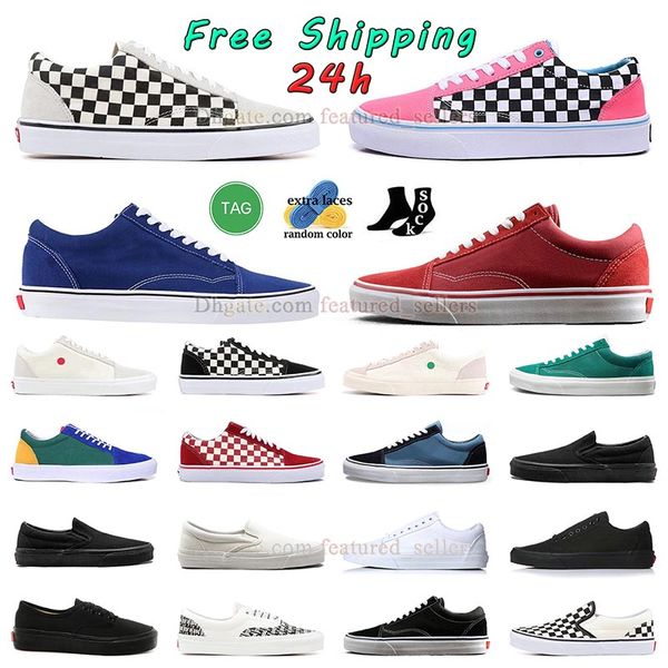 SPEDIZIONE SPEDIZIONE GRATUITA SCARPE DI SPEDIZIONE GRATUITA PER WOMENS DOMENS Old Skool Casual Shoe Casual Black Bianco rosso Blue Green Designer Piattaforma piatta Sneaker a buon mercato