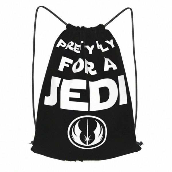 Pretty Fly para um Jedi Star Parody Fan Wars Backpack Backpack Hot Art Print Gym Tote Back Roupas Mochilas BACA DE ESPORTES T4SL#