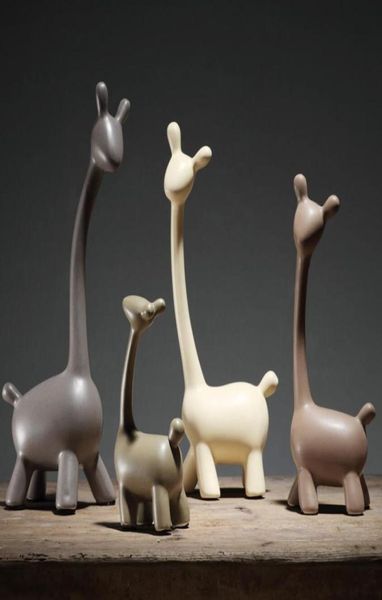 Minimalista Cerâmica Giraffa Deer Decoração de Casa Artesanato Decoração de Handicraft Handicraft Handicraft porcelana Figuras Decorações de casamento 4530530