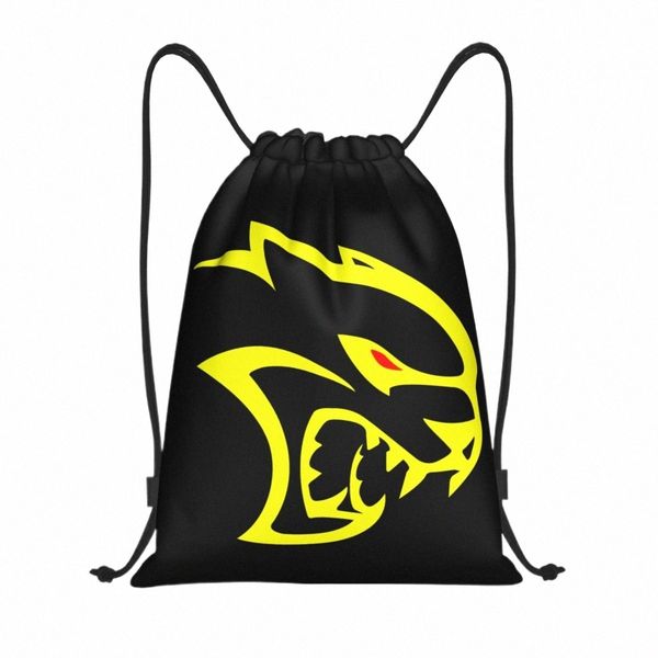 Gelbe Hellcats Draw String Rucksack Frauen Männer Sport Fitnessstudio Sackpack tragbare Superhelden -Ladenbeutel Sack B7NJ#