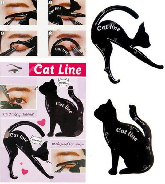 Самая популярная легкая подводка для глаз Eye Eye Make Up Tools Cat Eyeling Srancil Kit Шаблон карт 7521360