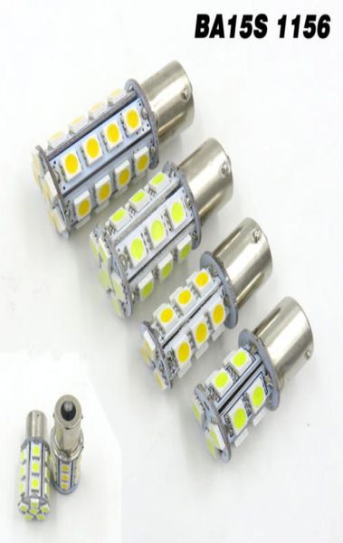 Packung von 10 BA15S 1156 1141 Weiß warmweiß 2W 3W 4W 5W 13182430 5050 SMD LED -Glühbirne DC12V Innenlichter 4275554