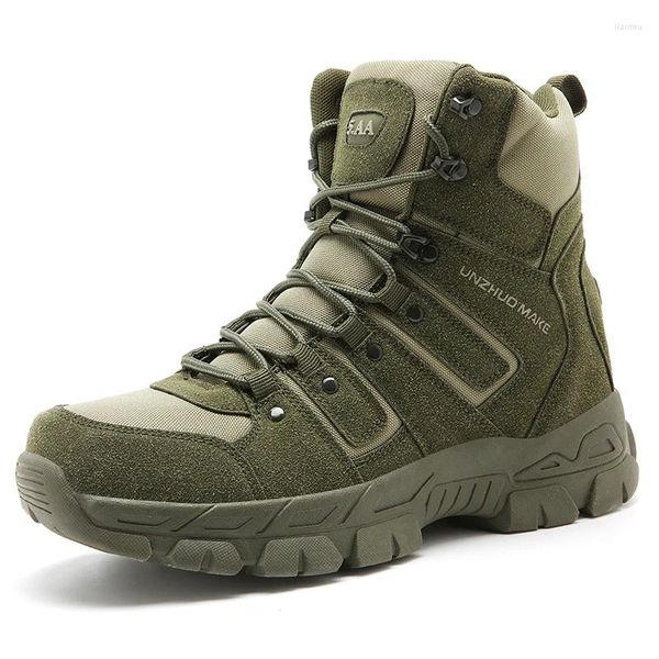 Scarpe da fitness Cool Army Green Men Mountain Rock Roccioso comodi stivali da trekking da uomo