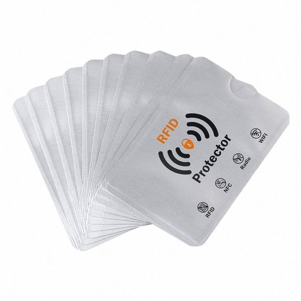 10pcs anti -furto per protezione per carta di credito RFID Bloccante Case per la pelle del porta della carta Copertina Case di carte di banca Protecti New Hot 50NZ#