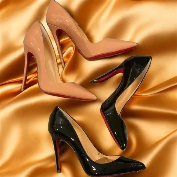 Kırmızı dipler yüksek topuklu pompalar sandaletler ünlü tasarımcı kadın ayakkabı seksi favori çok renkli ayakkabılar sivri uçlu ayak deri sh039 h4