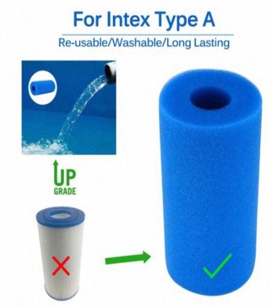 Filtro in schiuma Intex Tipo A Piscina Piscina Spugna pulita Reusibile lavabile Biofoam Spugs Sostituzione Filtri della casa Accessori piscina CH4643388