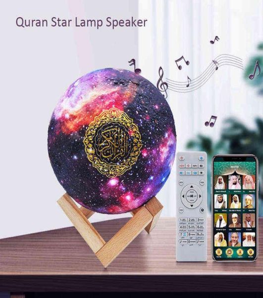 Holy Bluetooth Wireless Speaker Muslim Islam Gift mp3 Rainbow Night Light Veilleuse Coranique Lamp Lamp Guran Lamp Speaker H11112257855