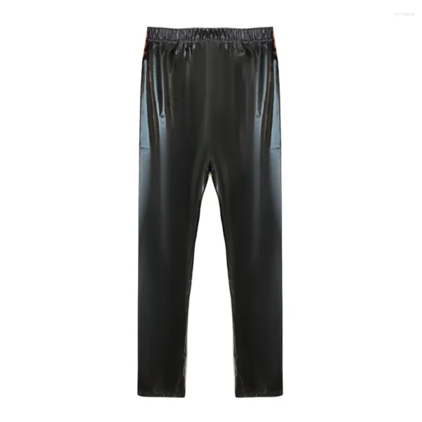 Pantaloni da uomo in pelle phe in pelle gambe bagnati bagnati pancil pantalini clubwear stage stretto