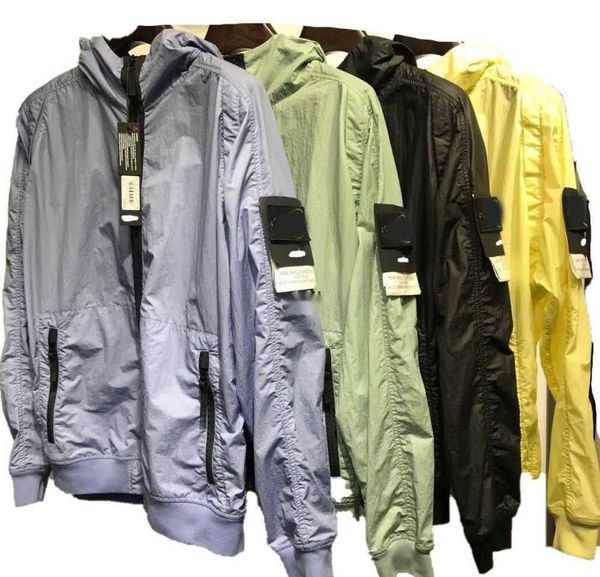 Giacche tascabili designer giacca in pietra Distintive con cerniera a manica lunga uomo compagnia cappotto casual vento ricamazione da uomo camicie camicie moda tendenza