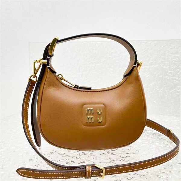 Vintage Herren Miumiubag Cleo Halbmondbeutel für Damen Leder -Tasche Shell Sattel Designer -Taschen Luxus Schulter Clutch Pochette Lady Crossbody Achselhilfe Handbeutel Riemen