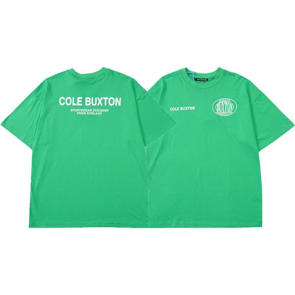 Spring Lose grün grau weiß weiß schwarz Cole buxton t Shirt Männer Frauen hochwertiger klassischer Slogan Print Top T -Shirt mit Tag Black White Cole Buxton Sportswear Design T -Shirt