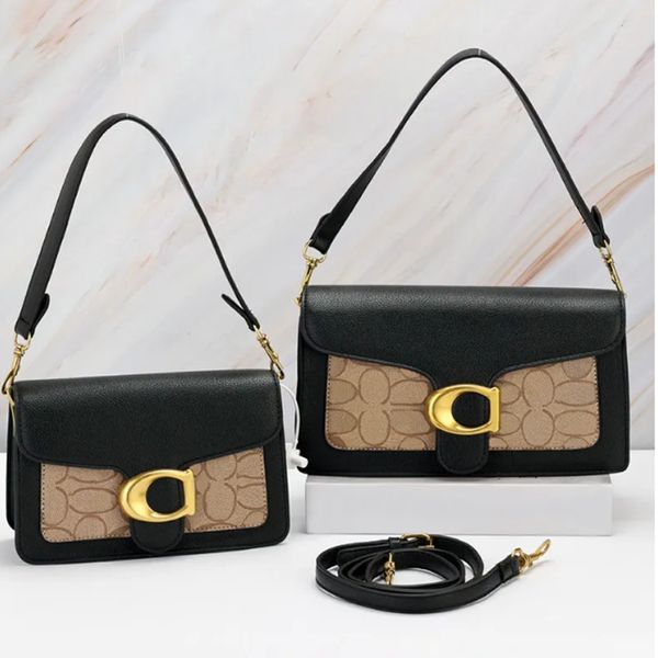 Frauen luxuriöser Tabby -Tasche brauner Hinschoss Fanny Pack Crossbody Handtaschen Umhängetasche Crossbody Tasche Flap Messenger Geldbeutel Metall Hardware Buchstabe Schnalle Hochqualität